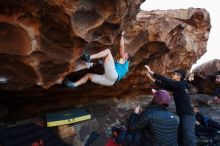 Bouldering in Hueco Tanks on 11/03/2018 with Blue Lizard Climbing and Yoga

Filename: SRM_20181103_1634131.jpg
Aperture: f/4.0
Shutter Speed: 1/500
Body: Canon EOS-1D Mark II
Lens: Canon EF 16-35mm f/2.8 L