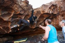 Bouldering in Hueco Tanks on 11/03/2018 with Blue Lizard Climbing and Yoga

Filename: SRM_20181103_1635030.jpg
Aperture: f/4.0
Shutter Speed: 1/320
Body: Canon EOS-1D Mark II
Lens: Canon EF 16-35mm f/2.8 L