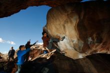 Bouldering in Hueco Tanks on 12/01/2018 with Blue Lizard Climbing and Yoga

Filename: SRM_20181201_1558180.jpg
Aperture: f/8.0
Shutter Speed: 1/250
Body: Canon EOS-1D Mark II
Lens: Canon EF 16-35mm f/2.8 L