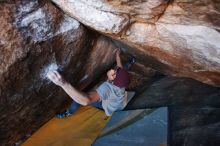 Bouldering in Hueco Tanks on 12/01/2018 with Blue Lizard Climbing and Yoga

Filename: SRM_20181201_1710490.jpg
Aperture: f/3.5
Shutter Speed: 1/200
Body: Canon EOS-1D Mark II
Lens: Canon EF 16-35mm f/2.8 L