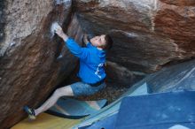 Bouldering in Hueco Tanks on 12/01/2018 with Blue Lizard Climbing and Yoga

Filename: SRM_20181201_1714260.jpg
Aperture: f/2.8
Shutter Speed: 1/250
Body: Canon EOS-1D Mark II
Lens: Canon EF 50mm f/1.8 II