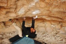 Bouldering in Hueco Tanks on 12/08/2018 with Blue Lizard Climbing and Yoga

Filename: SRM_20181208_1621330.jpg
Aperture: f/5.6
Shutter Speed: 1/250
Body: Canon EOS-1D Mark II
Lens: Canon EF 16-35mm f/2.8 L