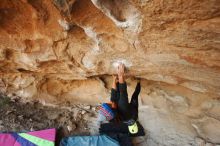 Bouldering in Hueco Tanks on 12/08/2018 with Blue Lizard Climbing and Yoga

Filename: SRM_20181208_1703030.jpg
Aperture: f/4.0
Shutter Speed: 1/250
Body: Canon EOS-1D Mark II
Lens: Canon EF 16-35mm f/2.8 L