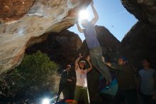 Bouldering in Hueco Tanks on 12/14/2018 with Blue Lizard Climbing and Yoga

Filename: SRM_20181214_1221360.jpg
Aperture: f/8.0
Shutter Speed: 1/250
Body: Canon EOS-1D Mark II
Lens: Canon EF 16-35mm f/2.8 L
