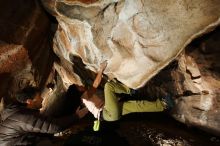 Bouldering in Hueco Tanks on 12/14/2018 with Blue Lizard Climbing and Yoga

Filename: SRM_20181214_1355540.jpg
Aperture: f/5.6
Shutter Speed: 1/250
Body: Canon EOS-1D Mark II
Lens: Canon EF 16-35mm f/2.8 L