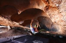 Bouldering in Hueco Tanks on 12/14/2018 with Blue Lizard Climbing and Yoga

Filename: SRM_20181214_1443010.jpg
Aperture: f/2.8
Shutter Speed: 1/250
Body: Canon EOS-1D Mark II
Lens: Canon EF 16-35mm f/2.8 L