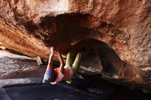 Bouldering in Hueco Tanks on 12/14/2018 with Blue Lizard Climbing and Yoga

Filename: SRM_20181214_1447110.jpg
Aperture: f/3.5
Shutter Speed: 1/250
Body: Canon EOS-1D Mark II
Lens: Canon EF 16-35mm f/2.8 L