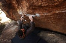 Bouldering in Hueco Tanks on 12/14/2018 with Blue Lizard Climbing and Yoga

Filename: SRM_20181214_1556100.jpg
Aperture: f/5.0
Shutter Speed: 1/250
Body: Canon EOS-1D Mark II
Lens: Canon EF 16-35mm f/2.8 L
