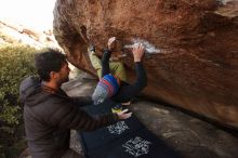 Bouldering in Hueco Tanks on 12/14/2018 with Blue Lizard Climbing and Yoga

Filename: SRM_20181214_1600080.jpg
Aperture: f/5.6
Shutter Speed: 1/250
Body: Canon EOS-1D Mark II
Lens: Canon EF 16-35mm f/2.8 L