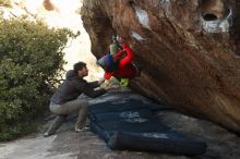 Bouldering in Hueco Tanks on 12/14/2018 with Blue Lizard Climbing and Yoga

Filename: SRM_20181214_1636410.jpg
Aperture: f/4.0
Shutter Speed: 1/250
Body: Canon EOS-1D Mark II
Lens: Canon EF 50mm f/1.8 II