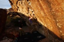 Bouldering in Hueco Tanks on 12/14/2018 with Blue Lizard Climbing and Yoga

Filename: SRM_20181214_1736540.jpg
Aperture: f/5.0
Shutter Speed: 1/250
Body: Canon EOS-1D Mark II
Lens: Canon EF 16-35mm f/2.8 L