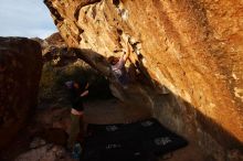 Bouldering in Hueco Tanks on 12/14/2018 with Blue Lizard Climbing and Yoga

Filename: SRM_20181214_1736590.jpg
Aperture: f/5.0
Shutter Speed: 1/250
Body: Canon EOS-1D Mark II
Lens: Canon EF 16-35mm f/2.8 L