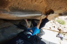Bouldering in Hueco Tanks on 12/23/2018 with Blue Lizard Climbing and Yoga

Filename: SRM_20181223_1226130.jpg
Aperture: f/5.6
Shutter Speed: 1/400
Body: Canon EOS-1D Mark II
Lens: Canon EF 16-35mm f/2.8 L