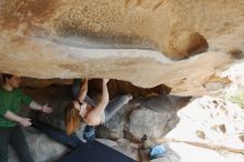 Bouldering in Hueco Tanks on 12/23/2018 with Blue Lizard Climbing and Yoga

Filename: SRM_20181223_1237340.jpg
Aperture: f/5.6
Shutter Speed: 1/250
Body: Canon EOS-1D Mark II
Lens: Canon EF 16-35mm f/2.8 L