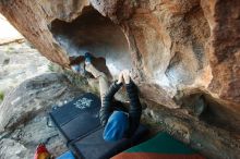Bouldering in Hueco Tanks on 12/31/2018 with Blue Lizard Climbing and Yoga

Filename: SRM_20181231_1702480.jpg
Aperture: f/3.5
Shutter Speed: 1/250
Body: Canon EOS-1D Mark II
Lens: Canon EF 16-35mm f/2.8 L
