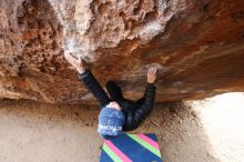 Bouldering in Hueco Tanks on 01/02/2019 with Blue Lizard Climbing and Yoga

Filename: SRM_20190102_1218080.jpg
Aperture: f/4.5
Shutter Speed: 1/200
Body: Canon EOS-1D Mark II
Lens: Canon EF 16-35mm f/2.8 L