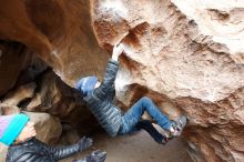 Bouldering in Hueco Tanks on 01/02/2019 with Blue Lizard Climbing and Yoga

Filename: SRM_20190102_1332290.jpg
Aperture: f/4.5
Shutter Speed: 1/250
Body: Canon EOS-1D Mark II
Lens: Canon EF 16-35mm f/2.8 L