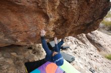 Bouldering in Hueco Tanks on 01/02/2019 with Blue Lizard Climbing and Yoga

Filename: SRM_20190102_1426190.jpg
Aperture: f/6.3
Shutter Speed: 1/320
Body: Canon EOS-1D Mark II
Lens: Canon EF 16-35mm f/2.8 L