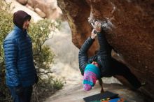 Bouldering in Hueco Tanks on 01/02/2019 with Blue Lizard Climbing and Yoga

Filename: SRM_20190102_1717460.jpg
Aperture: f/2.2
Shutter Speed: 1/320
Body: Canon EOS-1D Mark II
Lens: Canon EF 50mm f/1.8 II