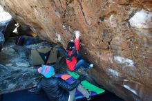 Bouldering in Hueco Tanks on 12/31/2018 with Blue Lizard Climbing and Yoga

Filename: SRM_20181231_1247390.jpg
Aperture: f/4.0
Shutter Speed: 1/400
Body: Canon EOS-1D Mark II
Lens: Canon EF 16-35mm f/2.8 L