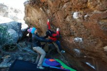 Bouldering in Hueco Tanks on 12/31/2018 with Blue Lizard Climbing and Yoga

Filename: SRM_20181231_1247560.jpg
Aperture: f/4.5
Shutter Speed: 1/250
Body: Canon EOS-1D Mark II
Lens: Canon EF 16-35mm f/2.8 L