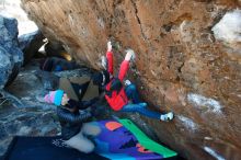 Bouldering in Hueco Tanks on 12/31/2018 with Blue Lizard Climbing and Yoga

Filename: SRM_20181231_1257060.jpg
Aperture: f/3.5
Shutter Speed: 1/250
Body: Canon EOS-1D Mark II
Lens: Canon EF 16-35mm f/2.8 L