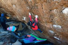 Bouldering in Hueco Tanks on 12/31/2018 with Blue Lizard Climbing and Yoga

Filename: SRM_20181231_1300240.jpg
Aperture: f/4.0
Shutter Speed: 1/200
Body: Canon EOS-1D Mark II
Lens: Canon EF 16-35mm f/2.8 L