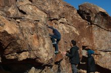 Bouldering in Hueco Tanks on 12/31/2018 with Blue Lizard Climbing and Yoga

Filename: SRM_20181231_1449320.jpg
Aperture: f/5.6
Shutter Speed: 1/500
Body: Canon EOS-1D Mark II
Lens: Canon EF 50mm f/1.8 II