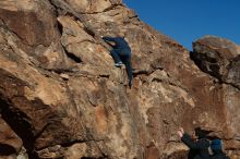 Bouldering in Hueco Tanks on 12/31/2018 with Blue Lizard Climbing and Yoga

Filename: SRM_20181231_1450000.jpg
Aperture: f/6.3
Shutter Speed: 1/500
Body: Canon EOS-1D Mark II
Lens: Canon EF 50mm f/1.8 II