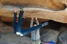 Bouldering in Hueco Tanks on 12/31/2018 with Blue Lizard Climbing and Yoga

Filename: SRM_20181231_1458260.jpg
Aperture: f/4.5
Shutter Speed: 1/160
Body: Canon EOS-1D Mark II
Lens: Canon EF 50mm f/1.8 II