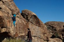 Bouldering in Hueco Tanks on 12/31/2018 with Blue Lizard Climbing and Yoga

Filename: SRM_20181231_1502260.jpg
Aperture: f/4.0
Shutter Speed: 1/1250
Body: Canon EOS-1D Mark II
Lens: Canon EF 50mm f/1.8 II
