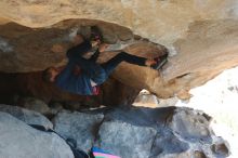 Bouldering in Hueco Tanks on 12/31/2018 with Blue Lizard Climbing and Yoga

Filename: SRM_20181231_1506290.jpg
Aperture: f/4.0
Shutter Speed: 1/320
Body: Canon EOS-1D Mark II
Lens: Canon EF 50mm f/1.8 II