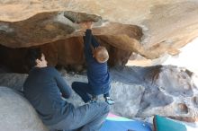 Bouldering in Hueco Tanks on 12/31/2018 with Blue Lizard Climbing and Yoga

Filename: SRM_20181231_1508160.jpg
Aperture: f/4.0
Shutter Speed: 1/125
Body: Canon EOS-1D Mark II
Lens: Canon EF 50mm f/1.8 II
