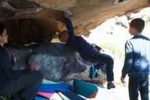 Bouldering in Hueco Tanks on 12/31/2018 with Blue Lizard Climbing and Yoga

Filename: SRM_20181231_1508262.jpg
Aperture: f/4.0
Shutter Speed: 1/400
Body: Canon EOS-1D Mark II
Lens: Canon EF 50mm f/1.8 II