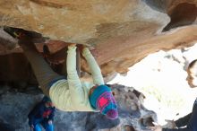 Bouldering in Hueco Tanks on 12/31/2018 with Blue Lizard Climbing and Yoga

Filename: SRM_20181231_1513530.jpg
Aperture: f/4.0
Shutter Speed: 1/320
Body: Canon EOS-1D Mark II
Lens: Canon EF 50mm f/1.8 II