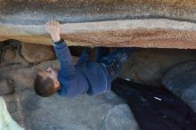 Bouldering in Hueco Tanks on 12/31/2018 with Blue Lizard Climbing and Yoga

Filename: SRM_20181231_1515380.jpg
Aperture: f/4.0
Shutter Speed: 1/250
Body: Canon EOS-1D Mark II
Lens: Canon EF 50mm f/1.8 II