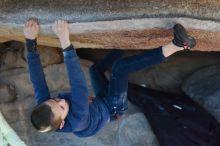 Bouldering in Hueco Tanks on 12/31/2018 with Blue Lizard Climbing and Yoga

Filename: SRM_20181231_1515411.jpg
Aperture: f/4.0
Shutter Speed: 1/250
Body: Canon EOS-1D Mark II
Lens: Canon EF 50mm f/1.8 II