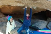 Bouldering in Hueco Tanks on 12/31/2018 with Blue Lizard Climbing and Yoga

Filename: SRM_20181231_1517200.jpg
Aperture: f/4.0
Shutter Speed: 1/250
Body: Canon EOS-1D Mark II
Lens: Canon EF 50mm f/1.8 II