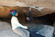 Bouldering in Hueco Tanks on 12/31/2018 with Blue Lizard Climbing and Yoga

Filename: SRM_20181231_1535100.jpg
Aperture: f/4.0
Shutter Speed: 1/250
Body: Canon EOS-1D Mark II
Lens: Canon EF 50mm f/1.8 II