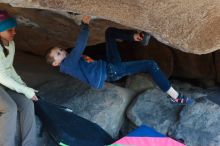 Bouldering in Hueco Tanks on 12/31/2018 with Blue Lizard Climbing and Yoga

Filename: SRM_20181231_1535570.jpg
Aperture: f/4.0
Shutter Speed: 1/250
Body: Canon EOS-1D Mark II
Lens: Canon EF 50mm f/1.8 II