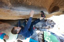 Bouldering in Hueco Tanks on 12/31/2018 with Blue Lizard Climbing and Yoga

Filename: SRM_20181231_1540220.jpg
Aperture: f/4.0
Shutter Speed: 1/250
Body: Canon EOS-1D Mark II
Lens: Canon EF 16-35mm f/2.8 L
