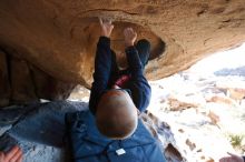 Bouldering in Hueco Tanks on 12/31/2018 with Blue Lizard Climbing and Yoga

Filename: SRM_20181231_1543590.jpg
Aperture: f/4.0
Shutter Speed: 1/250
Body: Canon EOS-1D Mark II
Lens: Canon EF 16-35mm f/2.8 L