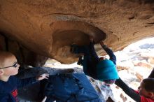 Bouldering in Hueco Tanks on 12/31/2018 with Blue Lizard Climbing and Yoga

Filename: SRM_20181231_1544250.jpg
Aperture: f/4.0
Shutter Speed: 1/250
Body: Canon EOS-1D Mark II
Lens: Canon EF 16-35mm f/2.8 L
