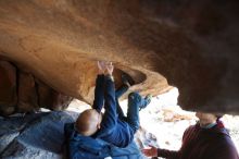 Bouldering in Hueco Tanks on 12/31/2018 with Blue Lizard Climbing and Yoga

Filename: SRM_20181231_1545270.jpg
Aperture: f/4.0
Shutter Speed: 1/250
Body: Canon EOS-1D Mark II
Lens: Canon EF 16-35mm f/2.8 L