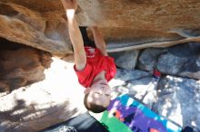 Bouldering in Hueco Tanks on 12/31/2018 with Blue Lizard Climbing and Yoga

Filename: SRM_20181231_1556590.jpg
Aperture: f/5.0
Shutter Speed: 1/250
Body: Canon EOS-1D Mark II
Lens: Canon EF 16-35mm f/2.8 L