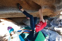 Bouldering in Hueco Tanks on 12/31/2018 with Blue Lizard Climbing and Yoga

Filename: SRM_20181231_1607050.jpg
Aperture: f/5.6
Shutter Speed: 1/250
Body: Canon EOS-1D Mark II
Lens: Canon EF 16-35mm f/2.8 L