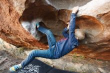 Bouldering in Hueco Tanks on 12/31/2018 with Blue Lizard Climbing and Yoga

Filename: SRM_20181231_1653321.jpg
Aperture: f/2.8
Shutter Speed: 1/250
Body: Canon EOS-1D Mark II
Lens: Canon EF 16-35mm f/2.8 L
