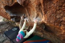 Bouldering in Hueco Tanks on 12/31/2018 with Blue Lizard Climbing and Yoga

Filename: SRM_20181231_1655520.jpg
Aperture: f/4.5
Shutter Speed: 1/250
Body: Canon EOS-1D Mark II
Lens: Canon EF 16-35mm f/2.8 L