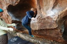 Bouldering in Hueco Tanks on 12/31/2018 with Blue Lizard Climbing and Yoga

Filename: SRM_20181231_1705370.jpg
Aperture: f/3.5
Shutter Speed: 1/200
Body: Canon EOS-1D Mark II
Lens: Canon EF 16-35mm f/2.8 L