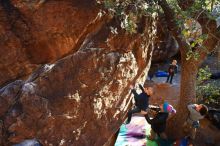 Bouldering in Hueco Tanks on 12/31/2018 with Blue Lizard Climbing and Yoga

Filename: SRM_20181231_1752440.jpg
Aperture: f/5.0
Shutter Speed: 1/160
Body: Canon EOS-1D Mark II
Lens: Canon EF 16-35mm f/2.8 L